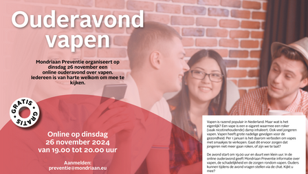 online ouderavond over vapen